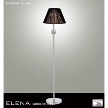 IL30610 Elena Chrome And Crystal Cloth Floor Lamp Base
