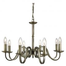 Searchlight 1508-8AB Richmond Multi Arm Ceiling Light Antique Brass Finish