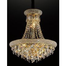 Diyas IL32110 Alexandra Crystal Ceiling Pendant in French Gold