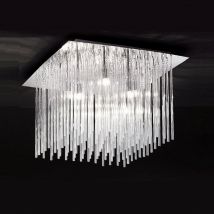 Franklite FL2093/8 Carillon 8 Light Medium Glass Rod Flush
