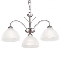 Searchlight 1133-3SS Milanese 3 Light Ceiling Pendant Light In Satin Silver