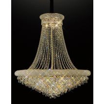 Diyas IL32112 Alexandra Crystal Ceiling Pendant in French Gold