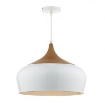 Dar GAU8602 Gaucho Large Ceiling Pendant Metal and Wood