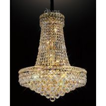 Diyas IL32090 Frances Crystal Ceiling Pendant in French Gold
