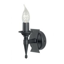 Elstead Saxon SAX1 BLK 1 Light Decorative Beaten Wall Light