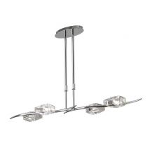 Mantra M1456 Eclipse 4 Light Linear Telescopic Ceiling Pendant In Chrome