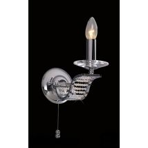 Diyas IL30341 Niobe Single Polished Chrome Wall Light