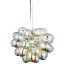 Endon 80123 Infinity Ceiling Pendant In Chrome Plate And Iridiscent Glass