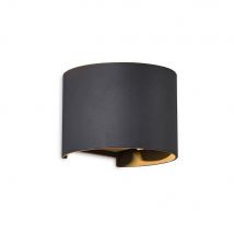 Mantra M6522 Davos Curved LED Wall Light In Anthracite - Width: 140mm
