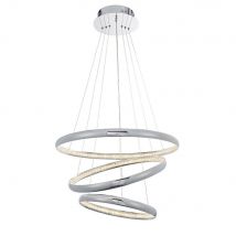 Endon 90292 Ozias 3 Light Ceiling Pendant In Chrome Plate And Clear Crystal