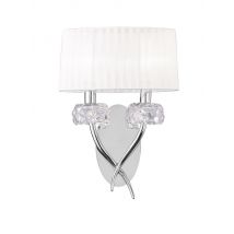Mantra M4634/S Loewe 2 Light Switched Wall Light With Shade In Chrome