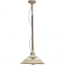 Mantra M5431 Industrial 1 Light Medium Pendant In Sand Metal - Dia: 350mm