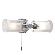 Dar ELB0950 Elba 2 Light Bathroom Wall Light In Chrome