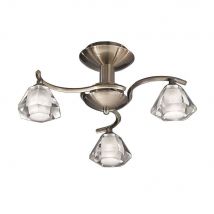 Franklite FL2163/3 Twista 3 Light Bronze Semi Flush Light