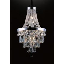 Diyas IL31430 Sophia Polished Chrome Crystal Ceiling Pendant