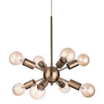 Firstlight 3710AB Alfa 8 Light Ceiling Pendant Light In Antique Brass