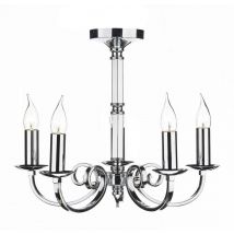 Dar MUR0550 Murray 5 Light Chrome Ceiling Pendant