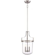 QZ/PENNSTAT/M BN Brushed Nickel Penn Station Large Ceiling Pendant Light