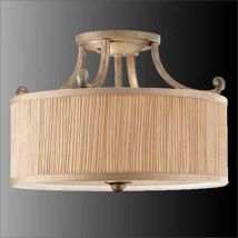 FE/ABBEY/SF Abbey Semi Flush Silver Sand Ceiling Light