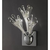 Diyas IL50430 Love Polished Chrome and Glass Wall Light