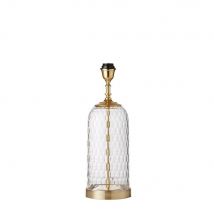 Endon 73106 Wistow One Light Table Lamp In Solid Brass And Clear Glass - Fitting Only