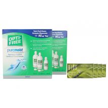 Bios 1-Monat 4 x 6 Monatslinsen + Opti Free Pure Moist Jahres-Sparpaket