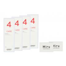 Miru 1 Month Spheric 2 x 6 Monatslinsen + Lensy Care 4 Habljahres-Sparpaket