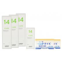 Air Optix Night & Day Aqua 2 x 6 Monatslinsen + Lensy Care 14 Halbjahres-Sparpaket