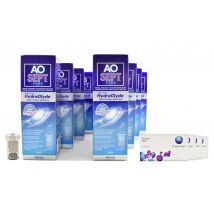 Biofinity toric 4 x 6 Monatslinsen + AoSept Plus HydraGlyde Jahres-Sparpaket