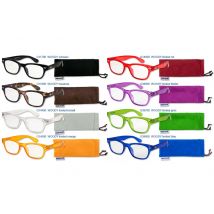 2 Stück Woody Lesebrille im Wayfarer-Style