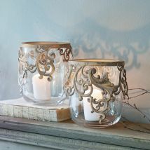 Lot de 2 photophores Sundini