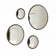 Lot de 4 miroirs Dunblane, marron (2.5cm)