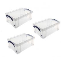 Really Useful Box 9 Litre Plus 2 Trays Pack of 3