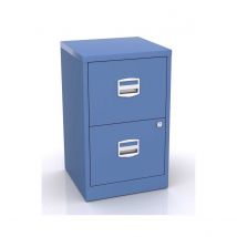 Bisley Metal Filing Cabinet 2 Drawer A4 - Dark Blue