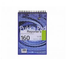 Pukka Reporters Pad 80gsm Ruled Wirebound 215x140mm 160 Pages 80 Sheets