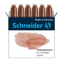Schneider Ink Cartridge Pack of 6 - Cognac
