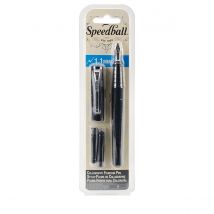 Speedball Calligraphy Fountain Pen 1.1mm Nib + 2 Black Ink Cartridges