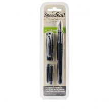 Speedball Calligraphy Fountain Pen 1.9mm Nib + 2 Black Ink Cartridges