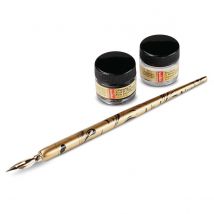 Speedball Signature Series Pen Set Black Ink &amp; Pen Cleaner