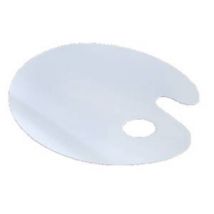 Jakar Large Oval Flat White Plastic Palette