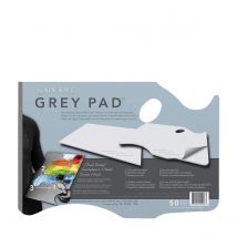 New Wave Tear Off Paper Palette - Ergonomic Grey Pad - Hand Held - 11&quot; x 16&quot;