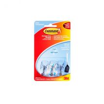 3M Command Small Clear Wire Hooks - 3 Pack