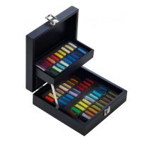 Sennelier Black Wooden Box With 60 Half Pastels