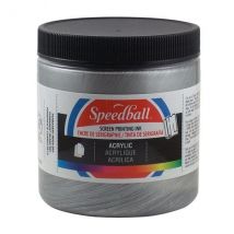 Speedball Permanent Acrylic Screen Printing Ink 8oz Silver