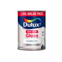 Dulux Non-Drip Gloss Paint - Pure Brilliant White - 1.25L