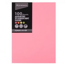 Ryman Copy Paper Coloured A4 80gsm 100 Sheets - Fluorescent Paper