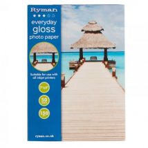 Ryman Everyday Gloss Photo Paper 7x5 Inch 150gsm 50 Sheets