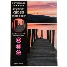 Ryman Premium Gloss Photo Paper A3 250gsm 30 Sheets