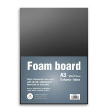 Cathedral Foam Board A3 5mm Recyclable Pack Of 5 Black