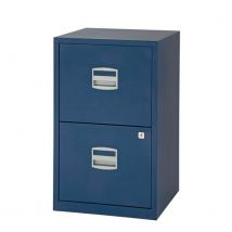 Bisley Classic Multidrawer 2 Drawer Steel Filing Cabinet A4 Oxford Blue